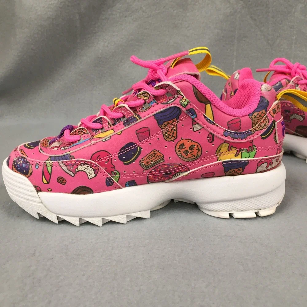 Fila Disruptor II Kids‎ Pink Sweet Treats Cupcake Sneakers 3XM01784-694 Size 13